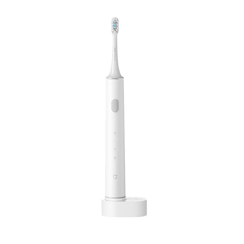 Xiaomi-cepillo de dientes eléctrico Mijia T500, Original, vibrador con Motor Ultra sónico, limpiador de higiene bucal inalámbrico: White