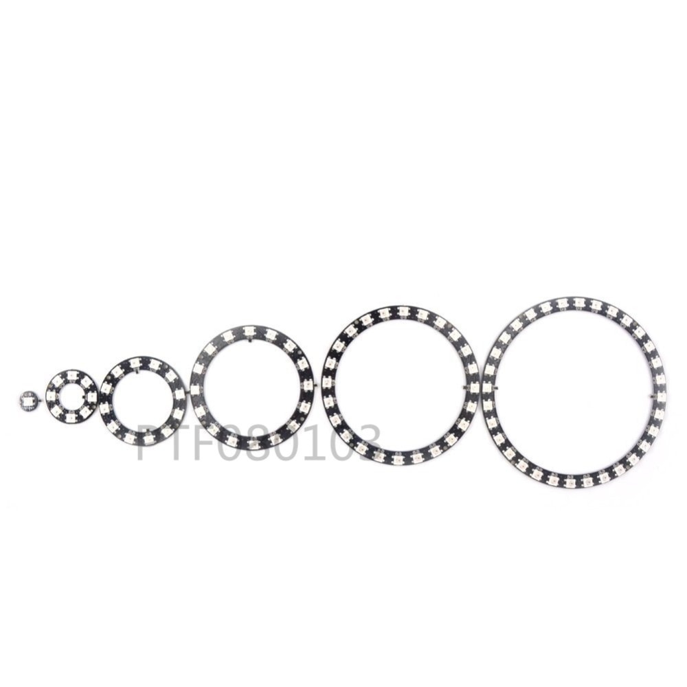 Address WS2812B pixel Ring 8 16 24 35 45 LEDs WS2812 SK6812 5050 RGB LED Ring WS2811 ic Integrierte RGB DC5V