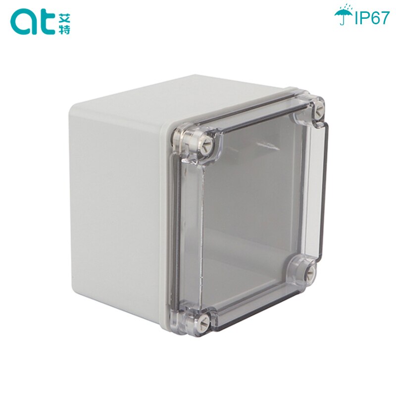 IP67 Transparent Lid Junction Box Waterproof Plastic Enclosure Box Electronic Project Instrument Case ABS Outdoor Housing: 125 x 125 x 100 mm