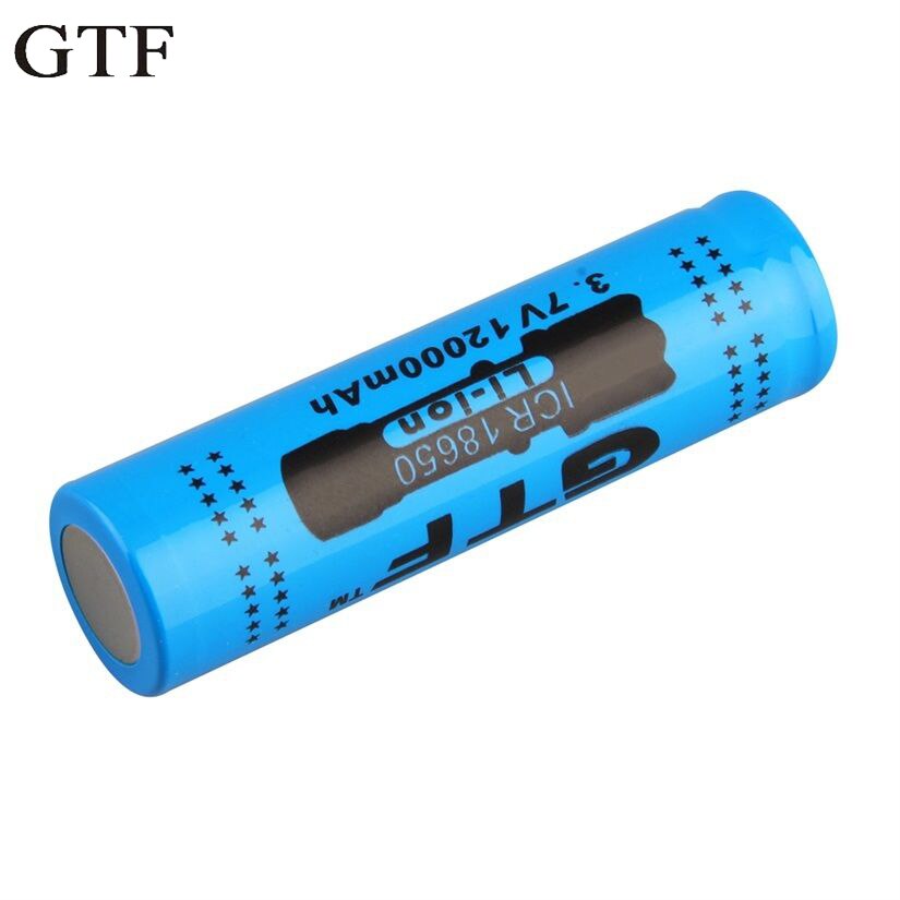 GTF 1pc 18650 3.7V 12000mAh Rechargeable Li-ion Battery for LED Torch Flashlight