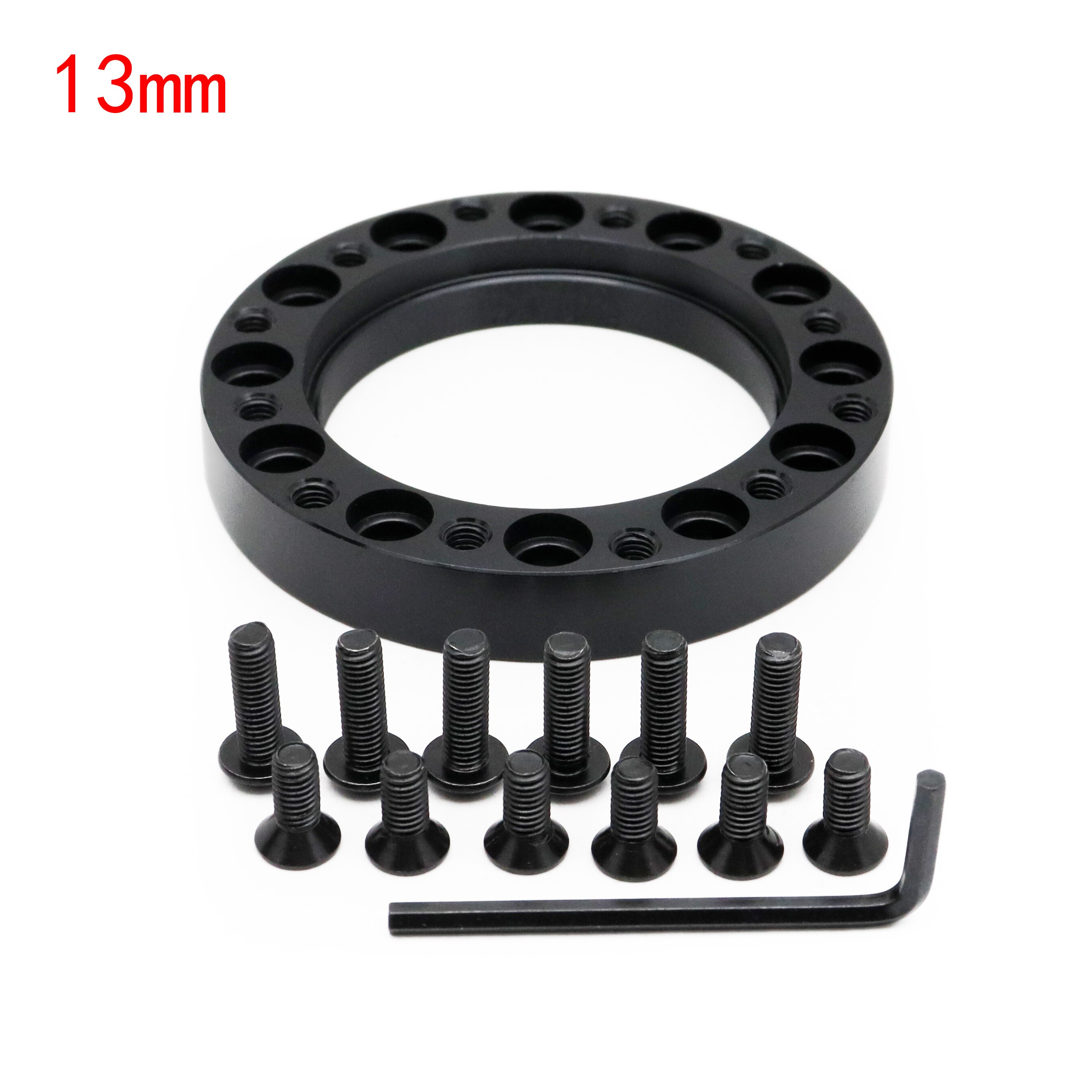 Universal Steering Wheel Hub Spacer 13/51/76/101/128 MM Steering Wheel Hub Boss Kit Adapter Spacer Black: army green