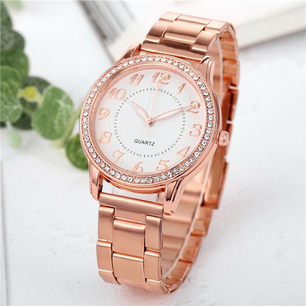 Luxe Horloges Quartz Horloge Roestvrij Staal Wijzerplaat Casual Bracele Horloge Eenvoudige En Stijlvolle Luxe Klok Reloj Mujer