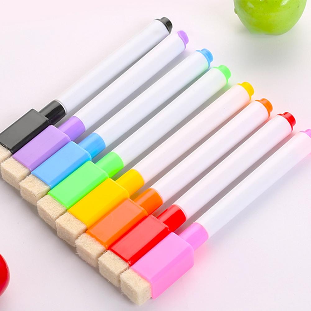 8PCS/Set Brand Whiteboard Pen Erasable Dry White For Office Drawing Supplies Children's School Student Pen Board Marker B4R9