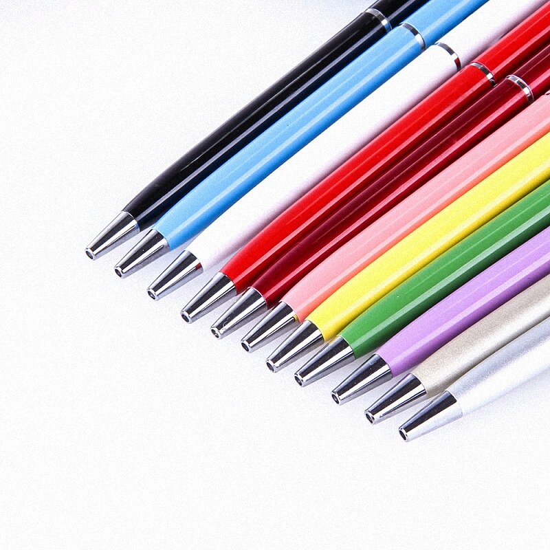 10 stks/set Universele 2 in 1 Metalen Stylus Pennen met Balpennen ру Font Touch Screen Pen voor Alle Capacitieve scherm