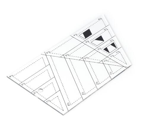 Shape Measure Trapezoid Quilts Plastic Ruler DIY Patchwork Sewing Tools: Default Title