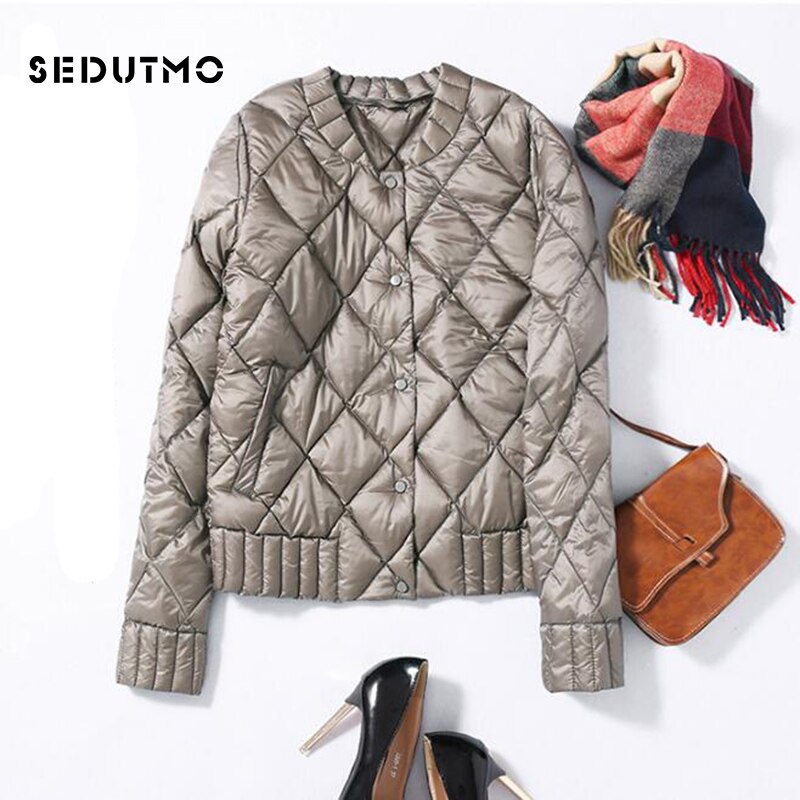 SEDUTMO Winter Plus Größe 3XL Frauen Unten Jacken Ultra Licht Ente Unten Doat Kurze Puffer Jacke Herbst Parkas ED039