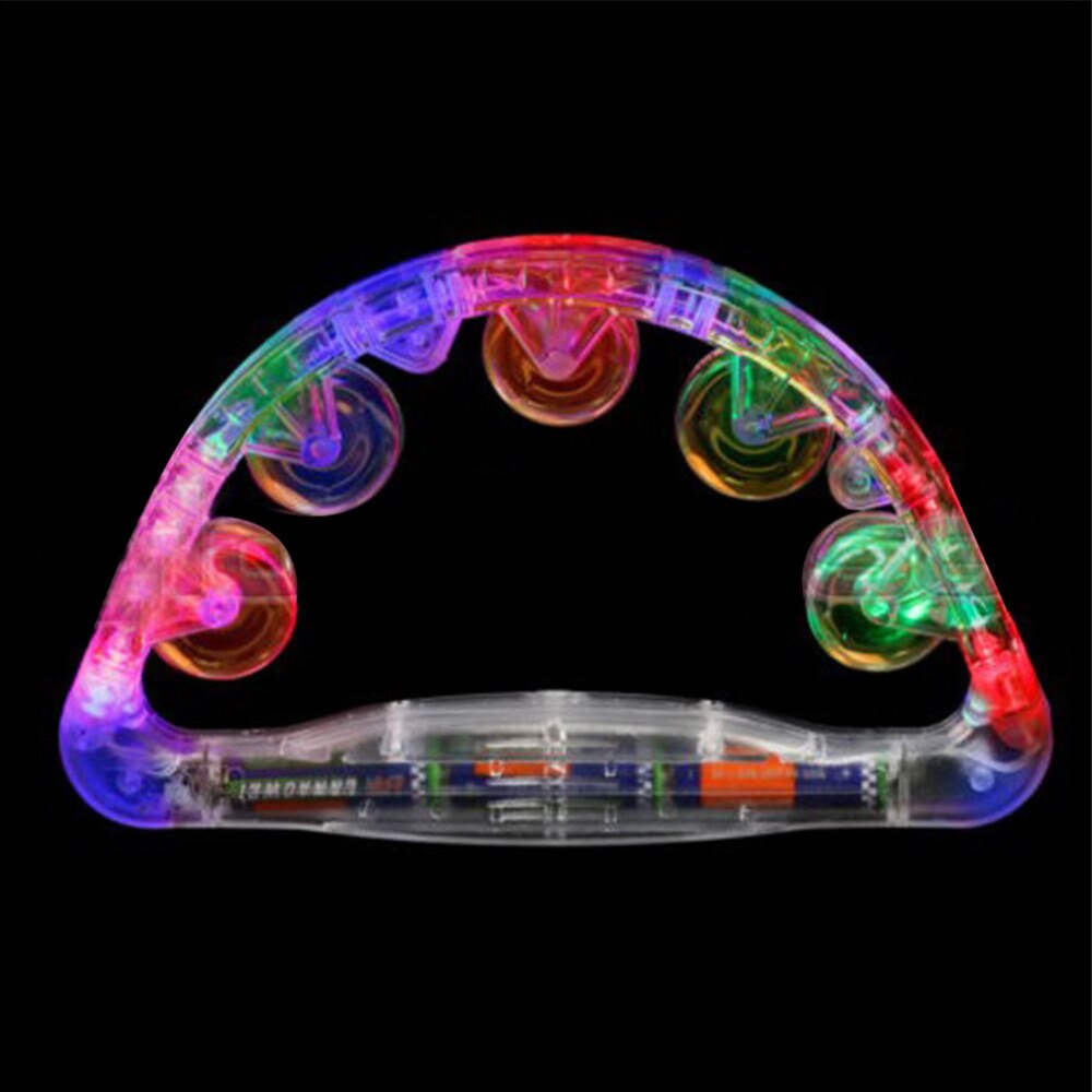 LED Blinkt Licht Tamburin Schütteln Musical Spielzeug Kinder Leucht Partei Prop Baby Rassel Spielzeug Glühen Handbell Kind Party Favors Spielzeug