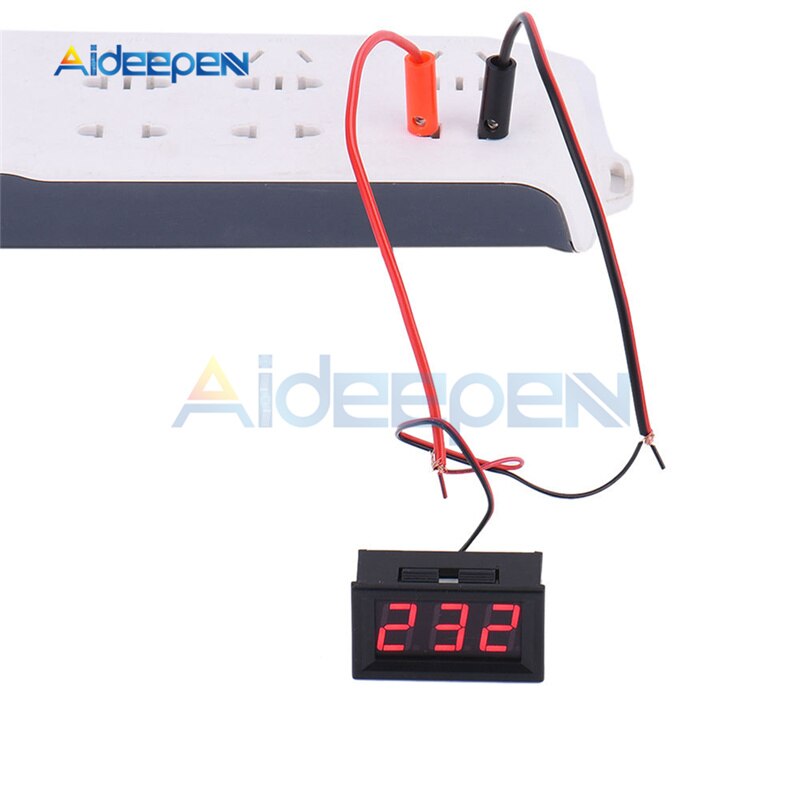 0.56 Inch 2 Draad Mini Digitale Voltmeter Ac 70-500V Led Digitale Voltage Meter Dc 4.5 V- 30V Dc 5 V-120 V Volt Instrument Tool Voor Auto