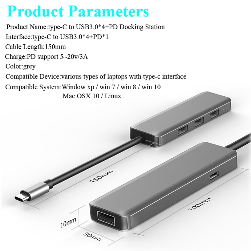 Type C Naar HDMI USB 3.0 RJ45 VGA Opladen Adapter Converter USB Type-c Docking Station USB-C HUB voor macBook Samsung Galaxy Note8