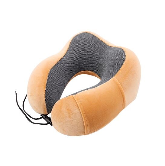 Coussin de refroidissement pour les yeux 3 en 1 | Ensemble pour le cou, soutien-gorge en mousse à mémoire de forme U, oreiller pour le cou de voyage: yellow