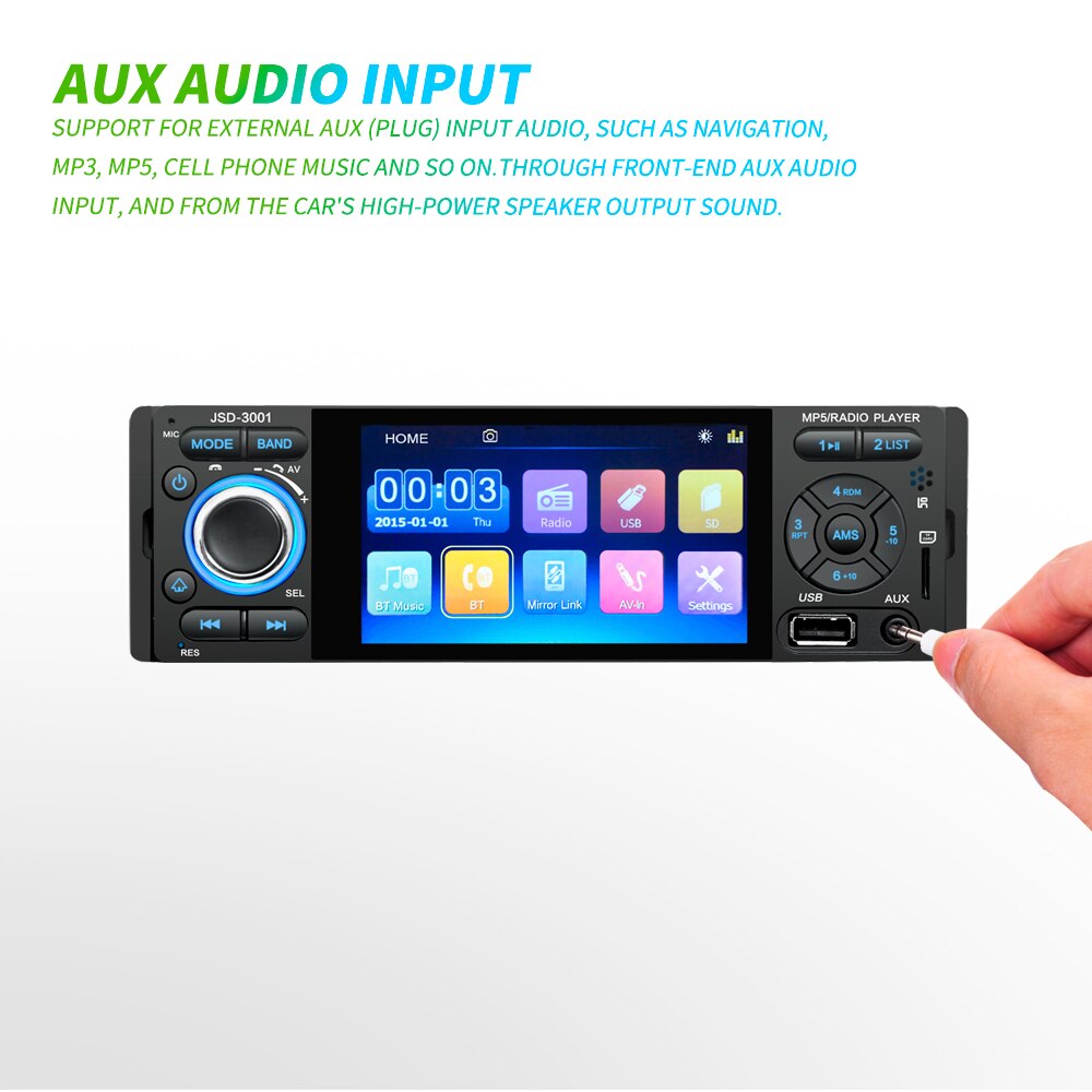 Car 4.1" High Definition Capacitive Touching Screen BT Car MP5 Player On-board USB Card Inserting Machine Car Radio Car Stereo