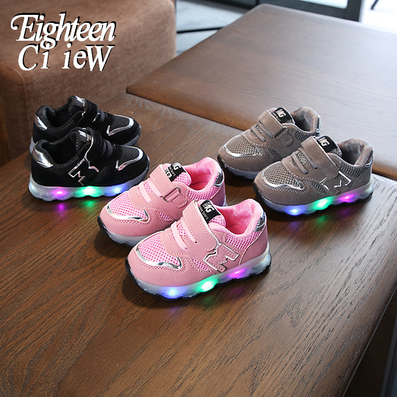 Size 21-30 Glowing Sneakers Children Shoes with Light Kids Led Shoes with Light Up LED Slipper Boys Girls Baby Luminous Shoes