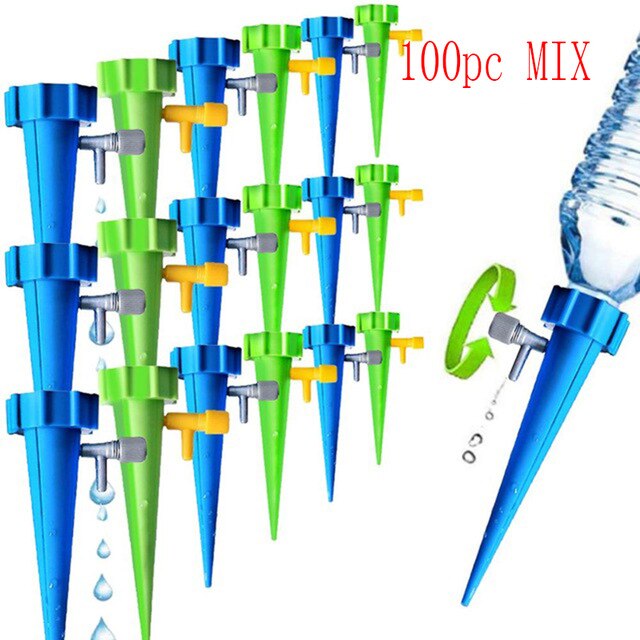 1-20Pcs Ceramic Self Watering Spikes Automatic Plants Drip Irrigation Water Stakes For Indoor Outdoor Garden Watering System: Type B 100pc