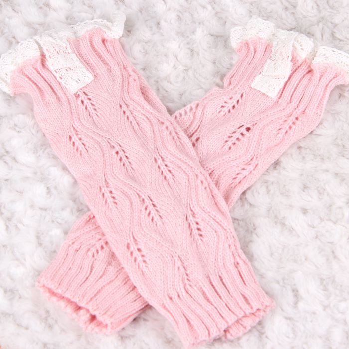 8 colours stijlen Kinderen breien opengewerkte Sok kant Beenwarmers met laarzen meisje winnaar Been Warmmer uit 7-12years: 4