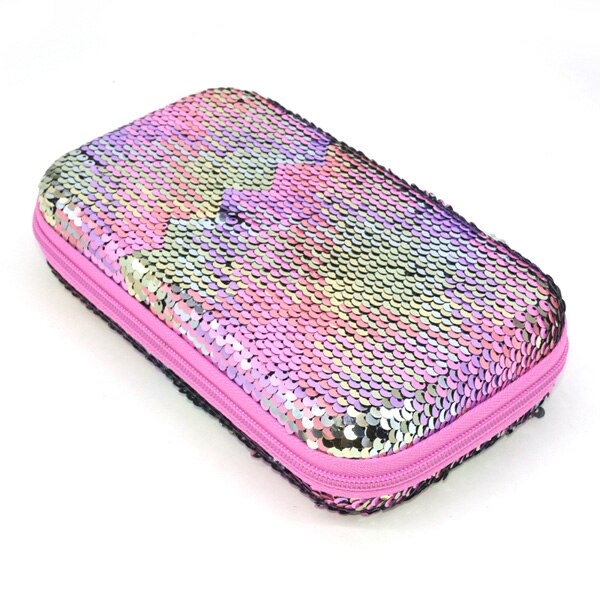 Sequin Pencil Case Estuche Escolar Kalemlik Trousse Scolaire Stylo Sequin Pencilcase Box Utiles Escolares Cute Pen Case Astuccio: Blue EVA