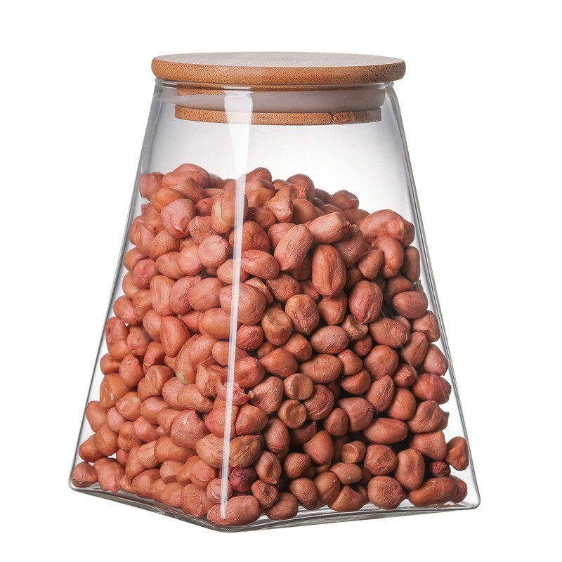 Coffee Beans Square Glass Sealed Food Storage Tank Milk Powder Tank Grains Storage Tank Tea Pot Candy Storage Tank