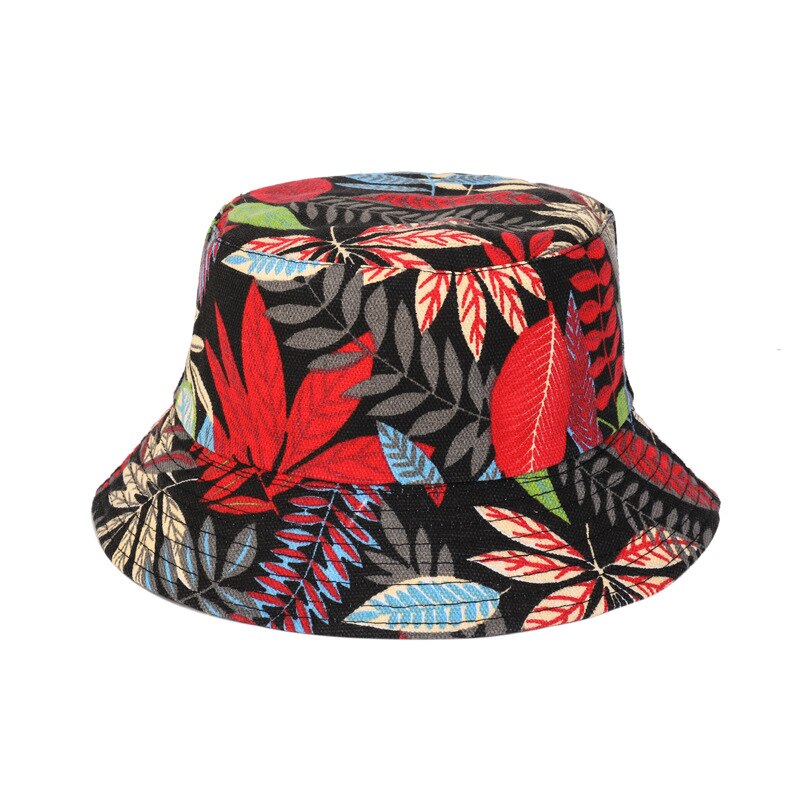 Löv dam bucket hatt herr panama hatt bomull fiskare hattar sol fiske bob svart panama trendig hip hop boonie: 18
