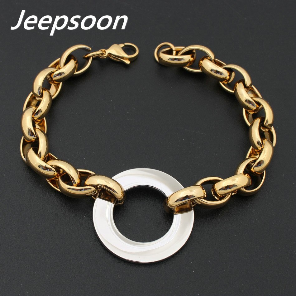 Joyería de acero inoxidable a la para mujer, pulsera redonda, cadena de , multicolor para elegir, Jeepsoon BGEGAAAJ: BGEGACAJ