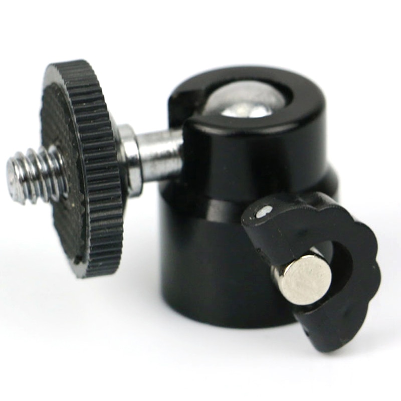 Mini 1/4 "360 cabezal con bola giratoria tornillo trípode DSLR soporte para cámara: Default Title