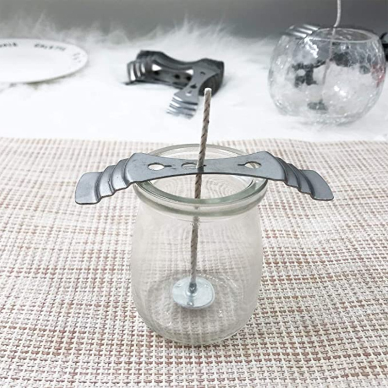 Soporte para mecha de vela, accesorios DIY, soporte para mechas de vela de Metal, dispositivo de centrado, Kit de fabricación de velas, herramienta auxiliar de núcleo fundente, 5/10 Uds.
