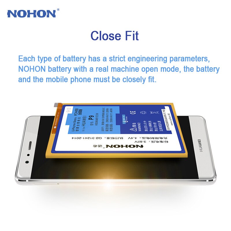 Batería Original para Huawei P9 G9 P8 Lite P10 Honor 10 9 8 7X 7 6X 6 Plus 5X 4X V10 Play Nova 3 Mate 7 8 9 S, batería de reemplazo