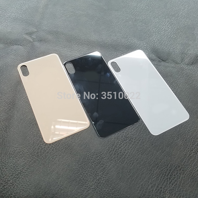 Groot gat glazen behuizing achterkant behuizing metalen frame batterijklepje achterklep voor iphone x xs xs max telefoonhoesjes behuizing achterkant