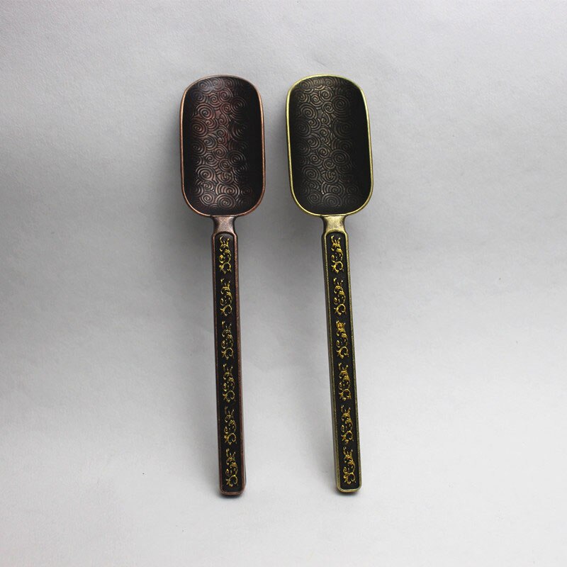 1Pc Tea spoons Copper Tea Scoop Spoon Tea Leaves Chinese Kongfu Tools Tea Accessories