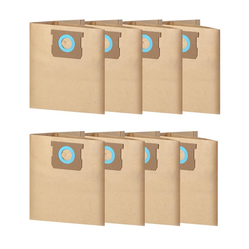 A52q- dxva 19-4104 reservdammsugningspåsar, 8- pack för 5 to våt-/torrdammsugare à 8 gallon, engångsdammsugningspåsar för verkstad, dammuppsamling