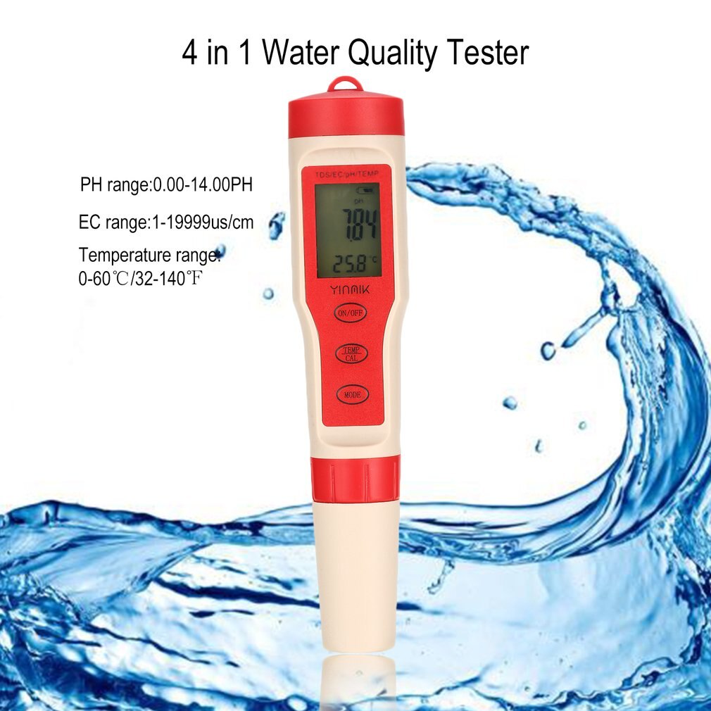 4 in 1 Digital Water Analyzer pH Monitor TDS EC Te... – Vicedeal