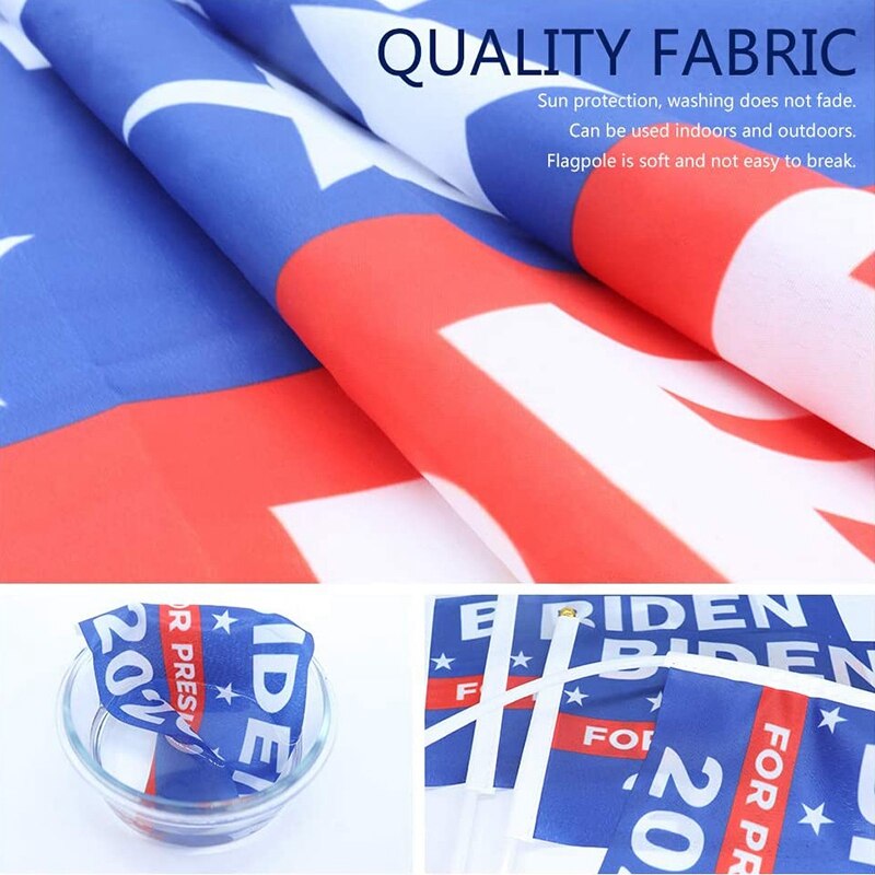11PCS Presidential Hand-Waving Flags Suitable for Party Decoration, Parades, Election Day Celebrations