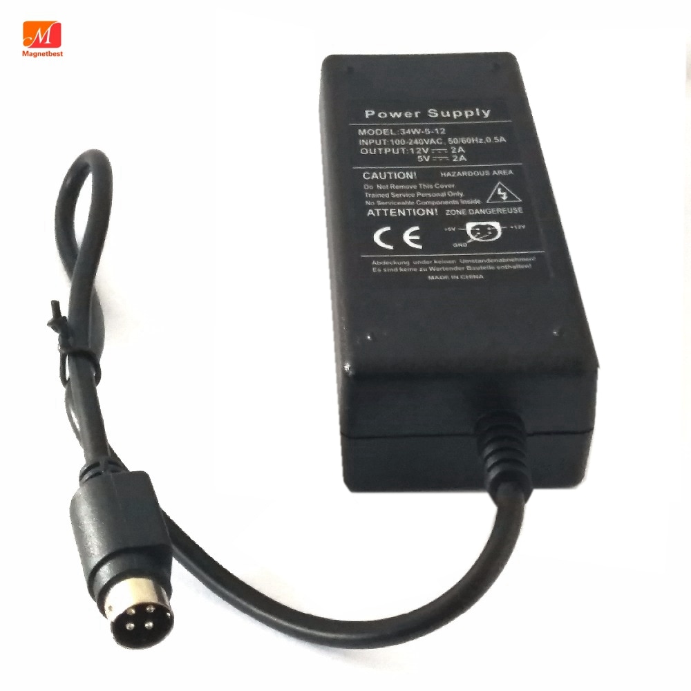 Caricabatterie adattatore da 100V - 240V ca a cc 12V 2a 5V 2a 4 pin per alimentatore custodia HDD 4 pin 2000mA