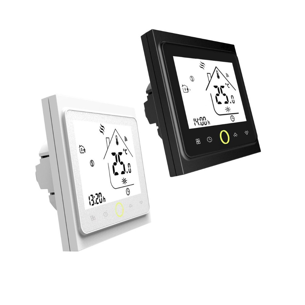 Elektrisk  ac95 ~ 240v golvvärme termostat svart temperaturregulator för golvvärme