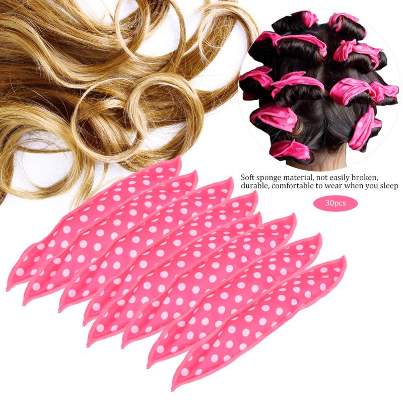 30 stks/set Haar Rollen Nachtrust Flexibele Foam Hair Curler Rollers DIY Spons Kussen Hair Styling Rollers Magic Hair Curler