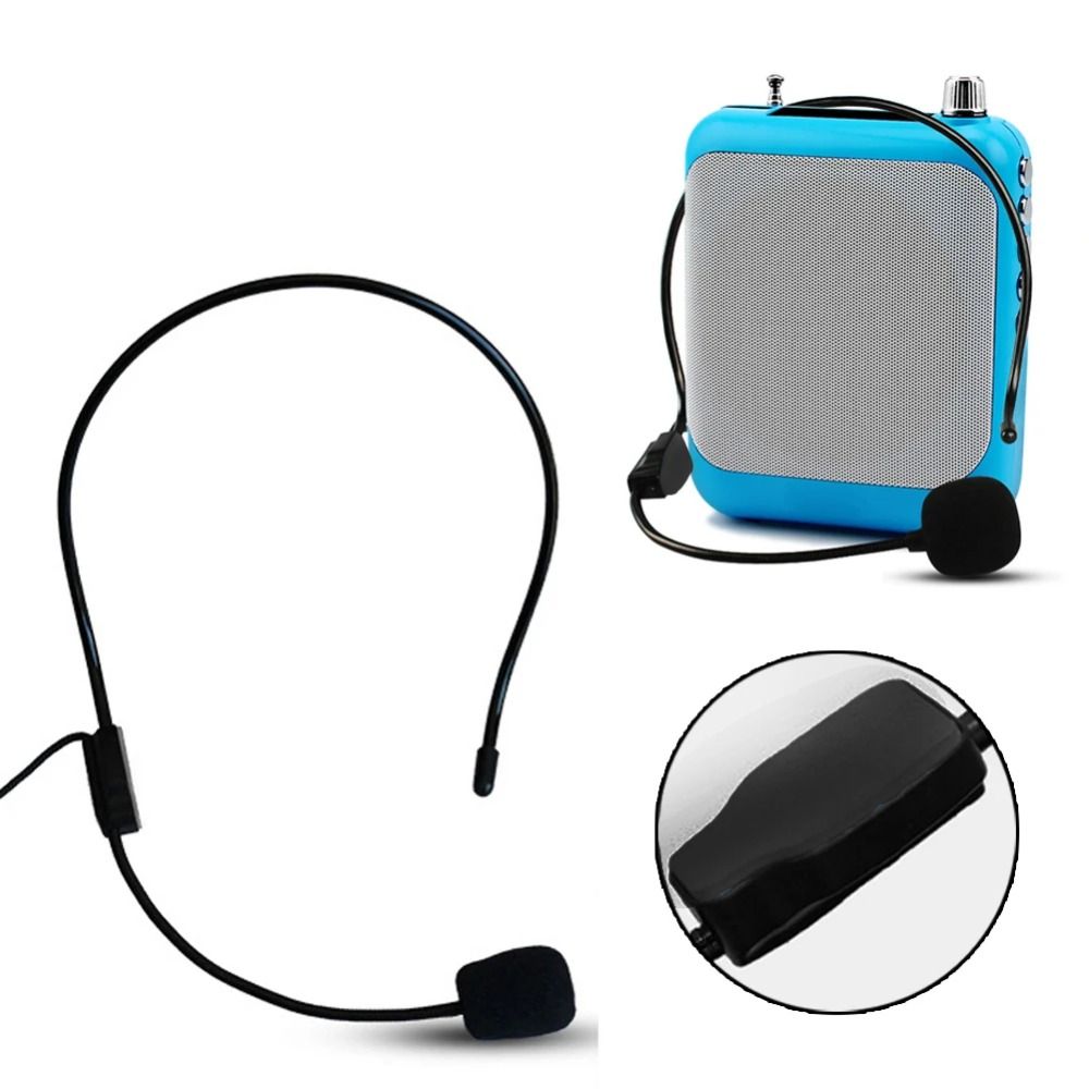 Microfono portatile cablato cuffie flessibili montate sulla testa microfono insegnamento altoparlante da palcoscenico intervista discorso auricolare microfono