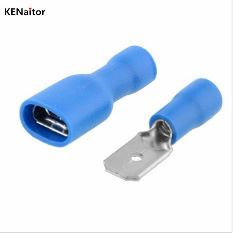 100PCS Spade Terminal Female Male Connector Lug Wire Butt Splice Electrical Crimp for Wire Crimp Connector Assortment