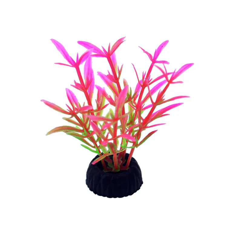 Aquário artificial decorativo pvc plantas aquáticas simulação água ervas daninhas ornamento tanque de peixes grama decoração acessórios: Prateado