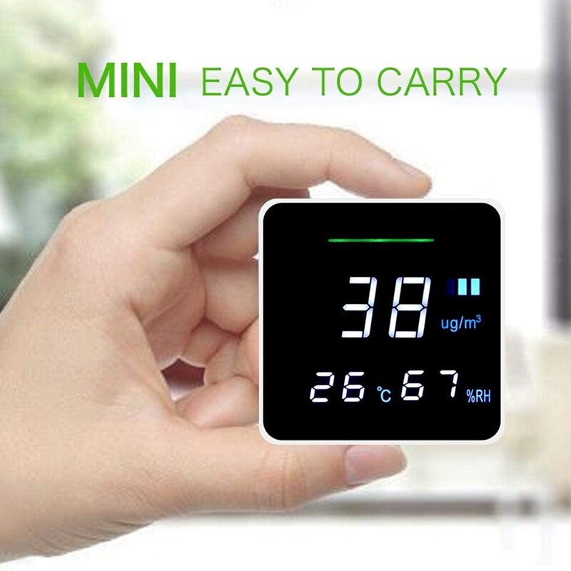 GTBL Air Monitor,Indoor Air Meter PM2.5 Tester Air Testing Tool With Temperature And Humidity