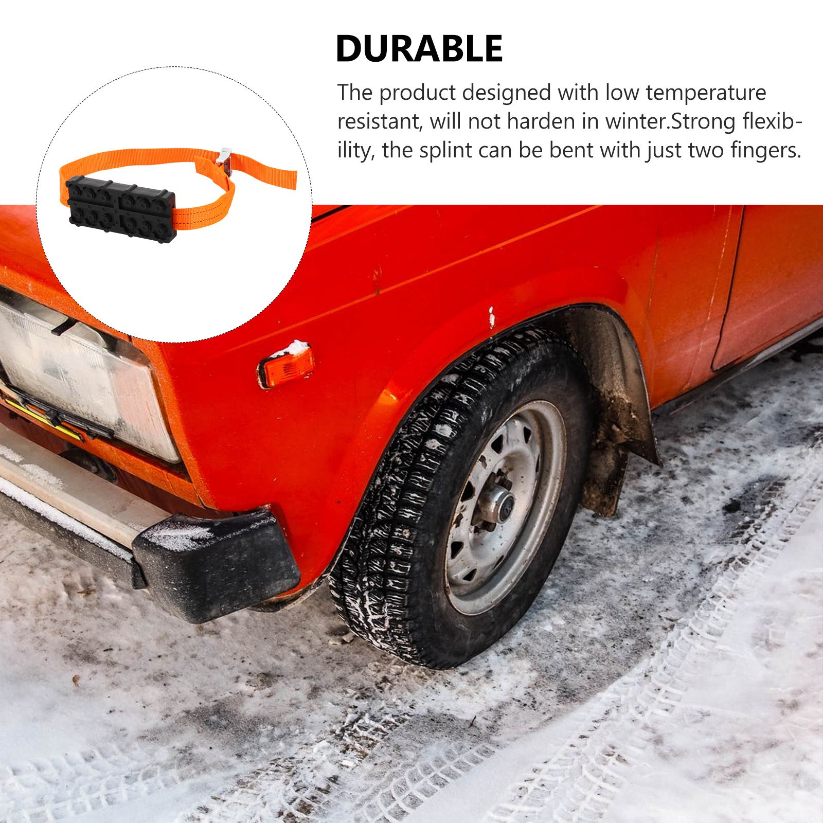 2 Sets Mat Car Wheel Anti-Slips Pads For Outdoor Tire Traction Aid Folding Set For Snow Ice Mud