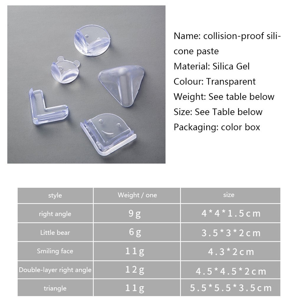 1Pcs Baby Veiligheid L Vorm Transparante Protector Cover Tafel Corner Guards Kinderen Bescherming Meubels Edge Corner Guards