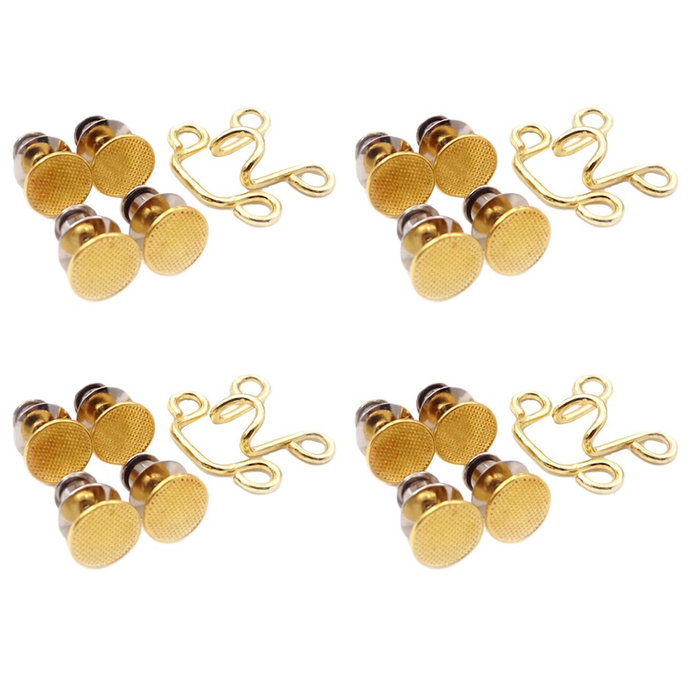 20Pcs Taille Gesp Extender Set Diy Naaien Gereedschap Expansie Verstelbare Jean Knop Broek Duurzaam Herbruikbare Tailleband Rokken: Gold