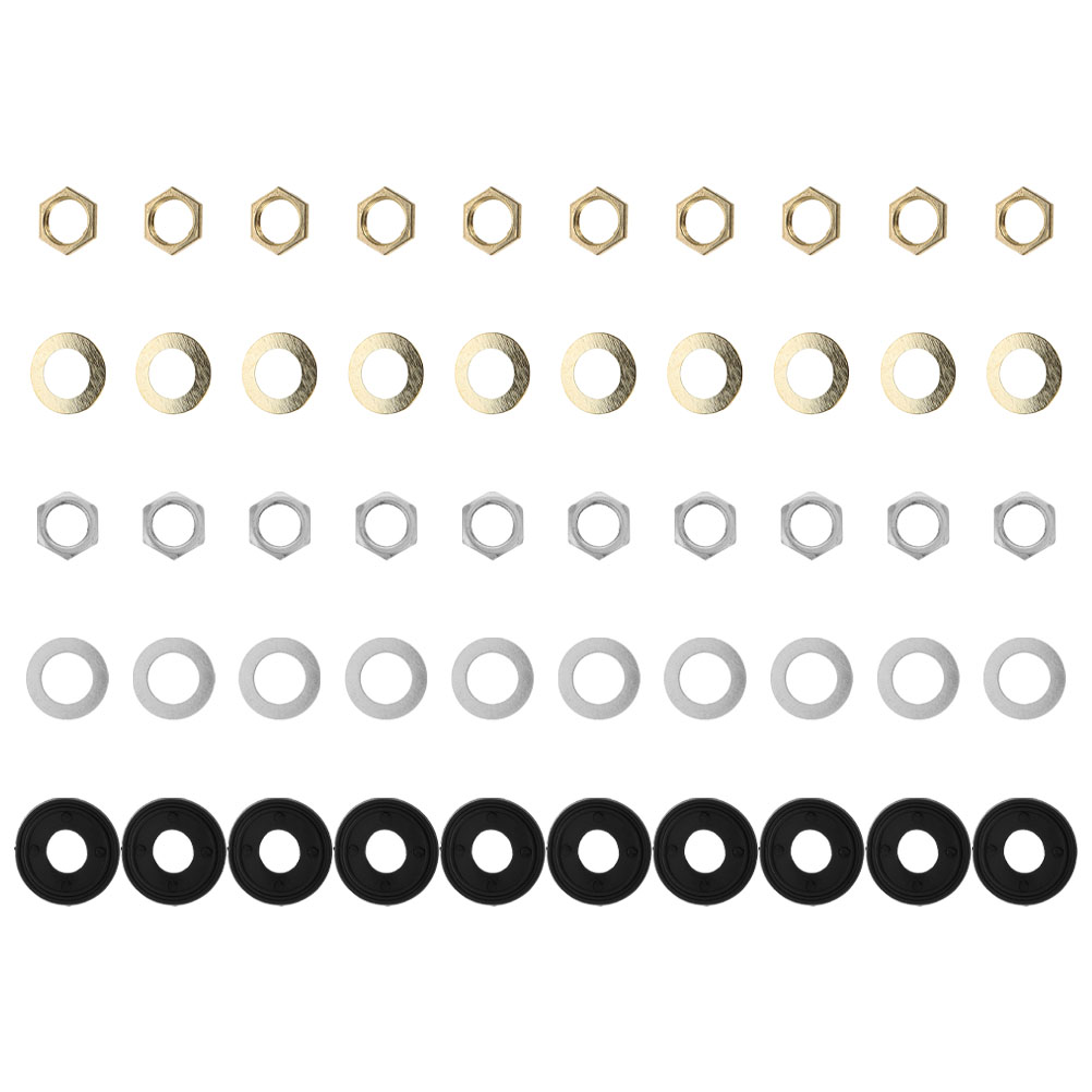 20 Sets Assembly Parts Precision Quartz Wall Clock Mechanism Repair Nuts Washers High Elasticity Rubber Rings Antiaging