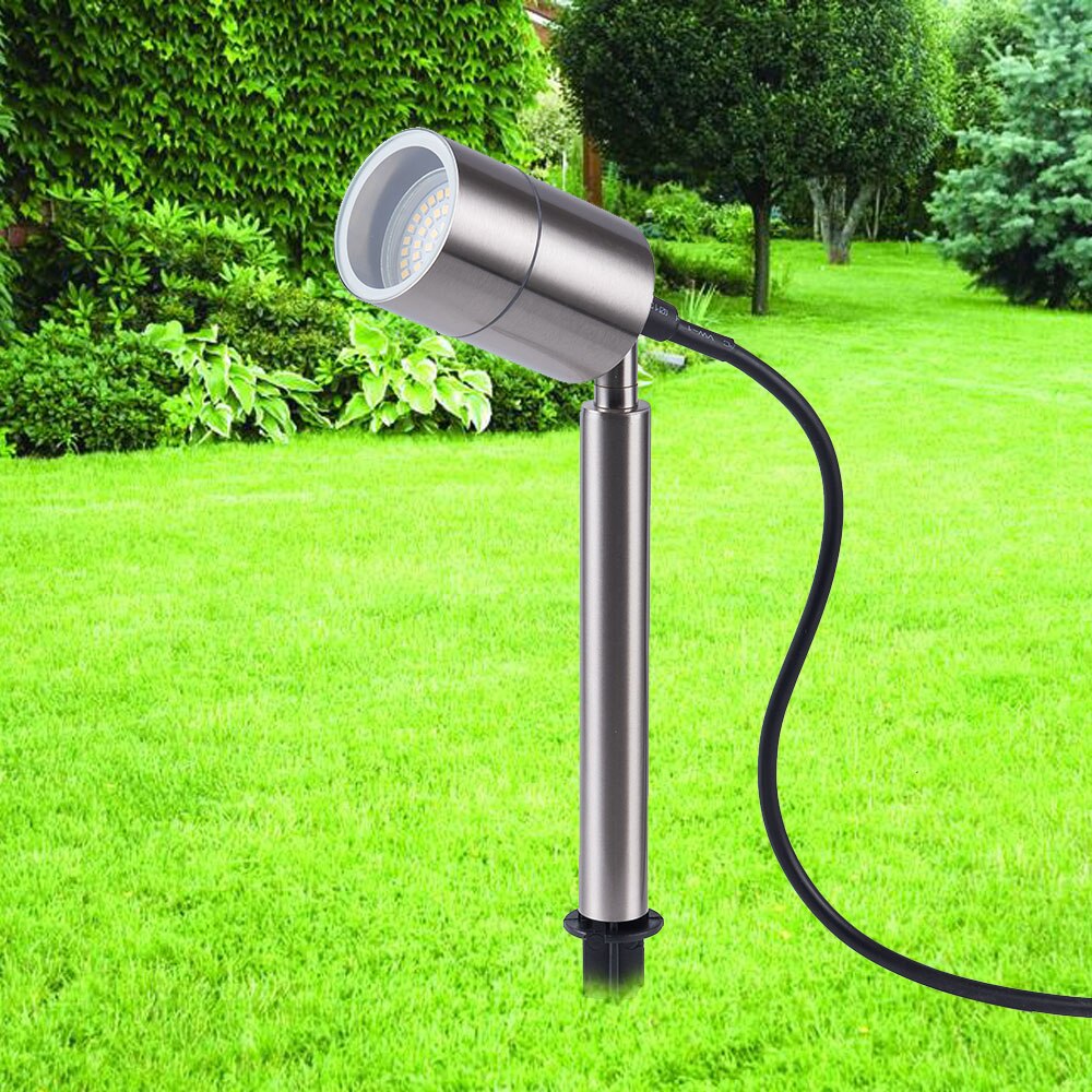 Tip Stainless steel LED Garden lawn light 5W led spike projector lamp outdoor lighting pathway lighting yard lights