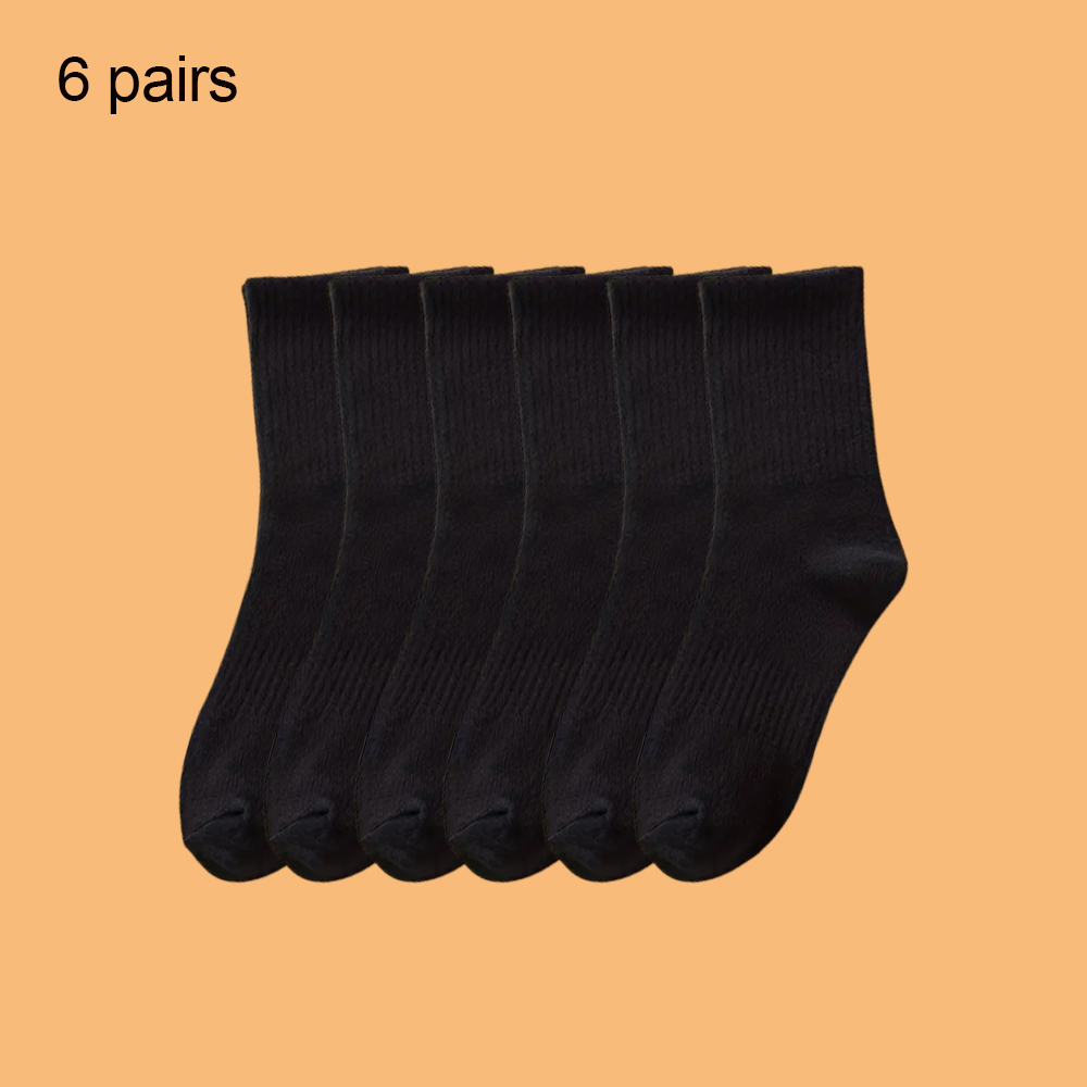 4/6 paar effen kleur sokken zwart wit meerdere stijl zacht ademend sport enkel heren dames zomer herfst zakelijke sokken: Blue White