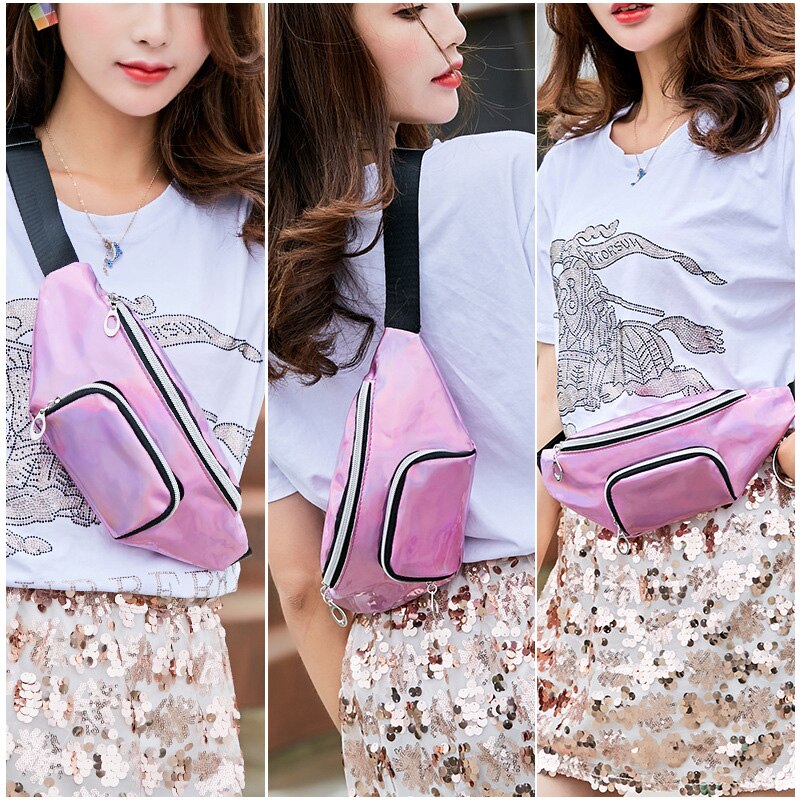 Bloco de Fanny Saco Da Cintura De Couro das mulheres PU Saco Peito Feminino de Alta Capacidade Sacos De Banana Rim Senhoras Bum Saco Saco do Mensageiro sacos YB104