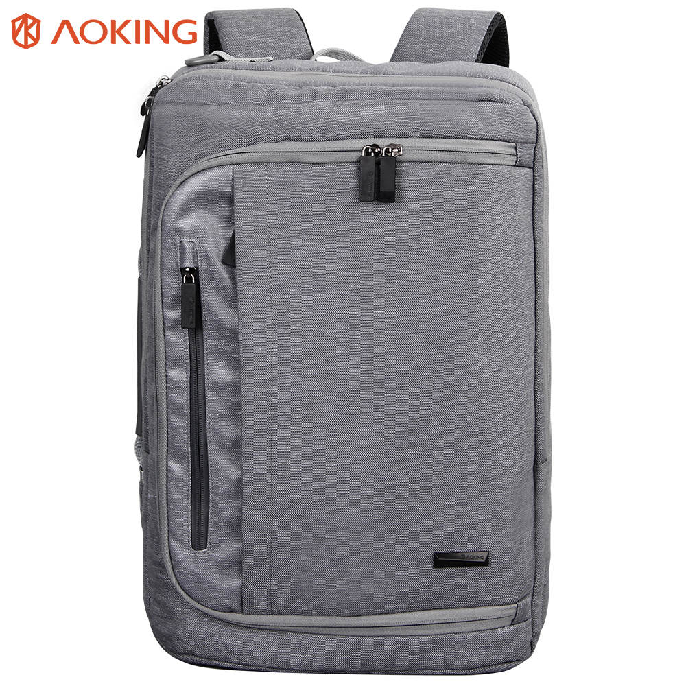 Aoking Usb Opladen 16 'Laptop Rugzak Mannen Multifunctionele Gemasseerd Ademende Schouder School Rugzak Met Geïsoleerde Pocket: Grey