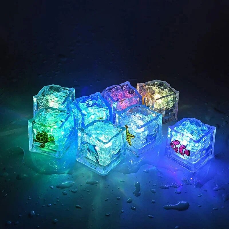 12 Stuks Baby Badkuip Led Licht Up Speelgoed Kleurrijke Veranderende Waterdichte Gloeiende Bad Puzzel Speelgoed Voor Kinderen Baby