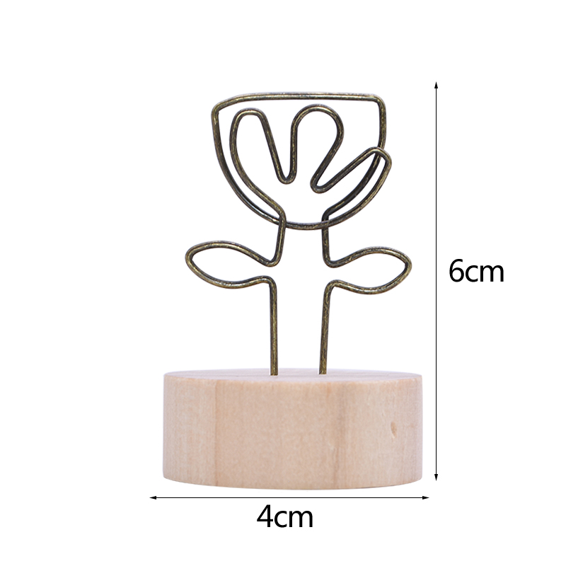 Note porte-carte Photo créative à Clip en bois, cœur en bois, étoile, arbre à fleurs, poisson, voiture, ornement de bureau de mariage