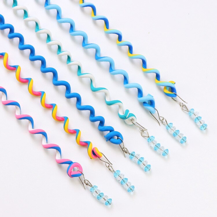 ¡Novedad! Adornos para el pelo de niños, accesorios de rizos para niñas a la , cintas de pelo para chicas adolescentes, diadema de novedad en accesorios 6 uds.: Azul