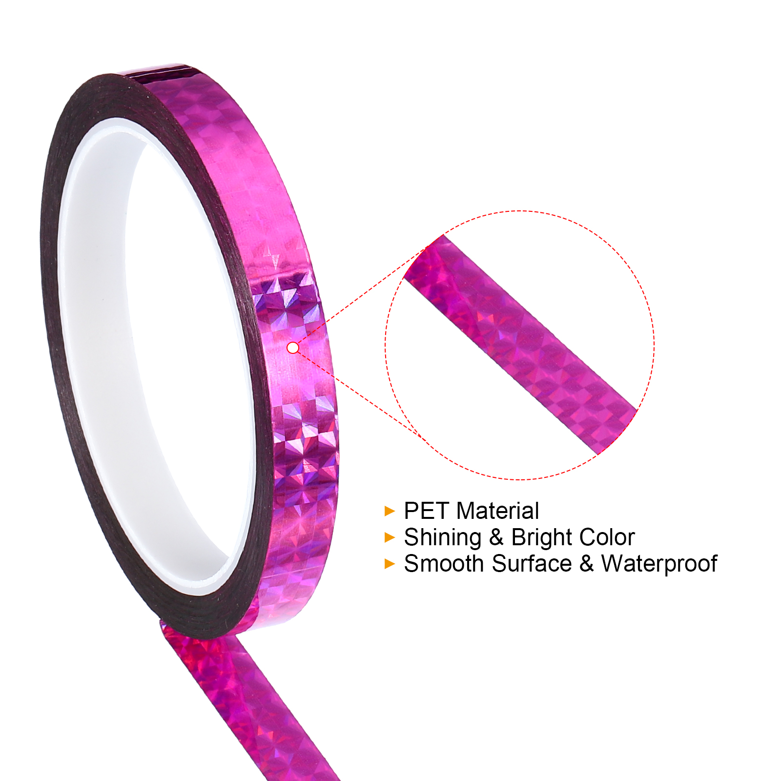 1Pcs 5/8/12mmx50m Prism Tape Holographic Metalized Reflective Adhesive Masking Tape for Detailing Accent Wall Decor Art Craft: L / PURPLE