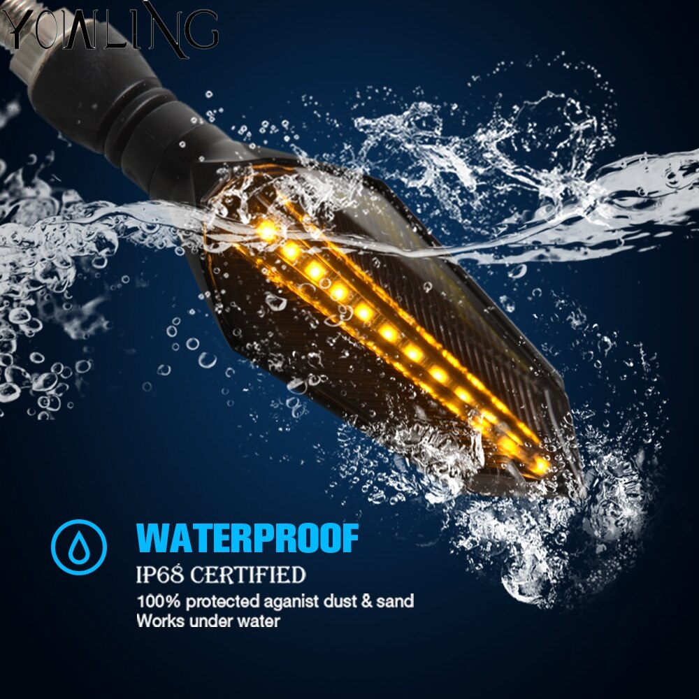 Para BMW YAMAHA XMAX 300 XMAX300 , LED de la motocicleta de la señal Moto indicador intermitente luz DC 12V ámbar intermitente lámpara